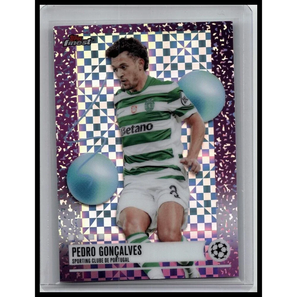 2025-26 Finest UEFA Pedro Gonçalves Purple Checkerboard Refractor #/99 Lions